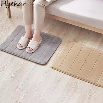 Коврик для ванной комнаты 40x60 см из кораллового флиса, впитывающий воду, нескользящий, моющийся, коврик для туалета, коврик для входа в ванную комнату и душ 40x60cm