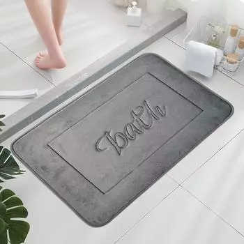 Коврик для ванной комнаты, абсорбирующий полиэстеровый коврик для кухни, нескользящий и очень мягкий коврик для ванной комнаты, используется для ванных комнат, спален, кухонь, 400MMx600MM