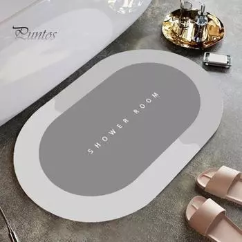 Коврик для ванной комнаты Быстро впитывающий Быстросохнущий Нескользящая подложка с дезодорантом против пятен Многоцелевой Коврик для ванной Душ Раковина Кухня темно-синий