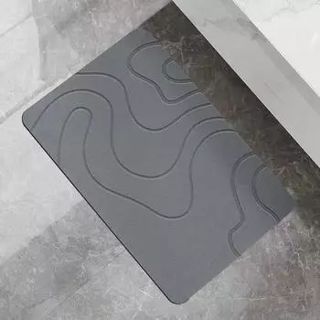 Коврик для ванной комнаты Быстро впитывающий Быстросохнущий Диатомовая грязь Противоскользящий Коврик для входа Нет