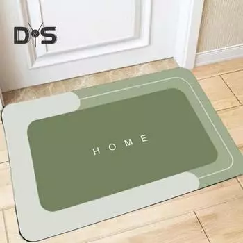 Коврик для ванной комнаты Быстро впитывающий Быстросохнущий Диатомовая грязь Противоскользящий коврик для входа Многоцелевой коврик для ванной Душ Раковина Кухня 80 cm Square чёрный