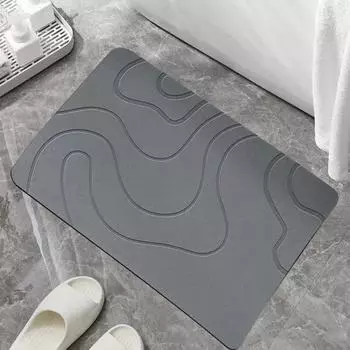 Коврик для ванной комнаты Быстро впитывающий Быстросохнущий Диатомовая грязь Противоскользящий Коврик для входа Нет