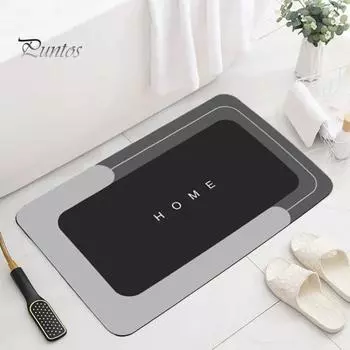 Коврик для ванной комнаты Быстро впитывающий Быстросохнущий Диатомовая грязь Противоскользящий коврик для входа Многоцелевой коврик для ванной Душ Раковина Кухня 80 cm Ellipse зелёный