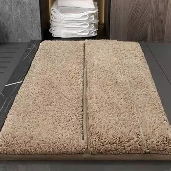 Коврик для ванной комнаты, быстро впитывающий, толстый, быстросохнущий, противоскользящий, для сушки ног, коврик у входа 40x60cm кофейный