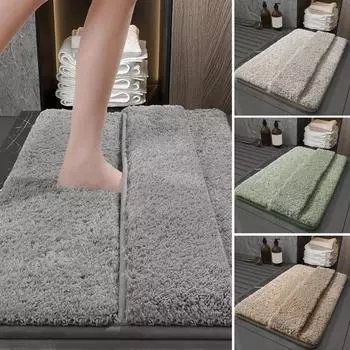 Коврик для ванной комнаты, быстро впитывающий, толстый, быстросохнущий, противоскользящий, для ног, для сушки, коврик для входа, многоцелевой, для ванной, душа, раковины, кухни, ковер 40x60cm зелёный