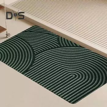 Коврик для ванной комнаты Быстро впитывающий воду Быстросохнущий противоскользящий коврик для ванной Высокоплотный многоцелевой коврик для входной двери Спальня Коврик для раковины Кухонный коврик 40x60cm серый