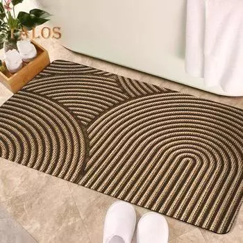 Коврик для ванной комнаты Быстро впитывающий воду Быстросохнущий противоскользящий коврик для ванной Высокоплотный многоцелевой коврик для входной двери Спальня Коврик для раковины Кухонный коврик 40x60cm серый