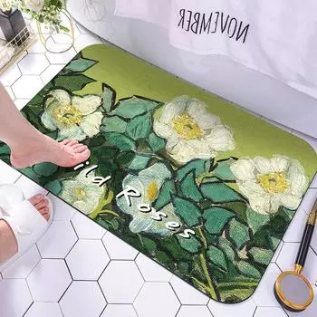 Коврик для ванной комнаты Diatom Mud Mat Впитывающий мягкий коврик Нескользящий коврик для туалета Коврик для ног на кухне Нескользящий коврик Можно протирать ковер 40X60CM