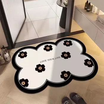 Коврик для ванной комнаты Диатомовая грязь Входной впитывающий коврик Быстросохнущий нескользящий коврик Туалет Входной в туалет Диатомовая грязь Коврик 40*60cm