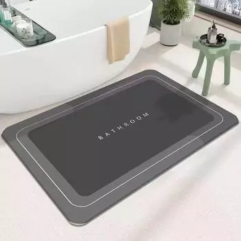Коврик для ванной комнаты, диатомовый грязепоглощающий коврик, быстросохнущий коврик для ванной комнаты, нескользящий коврик для ног, коврик для ванной комнаты, туалета, коврик для двери 40 * 60cm (crystal velvet)