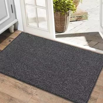 Коврик для ванной комнаты, грязеотталкивающий, износостойкий, нескользящий, устойчивый к погодным условиям, без запаха, коврик для входа в заднюю дверь, коврик для входа S светло-серый