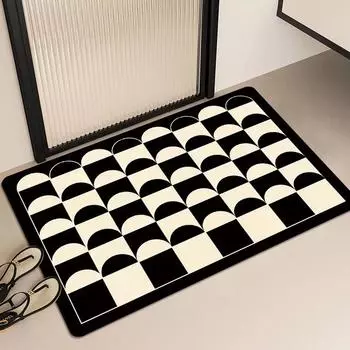 Коврик для ванной комнаты из диатомовой грязи, устойчивый к грязи и легко моющийся, впитывающий воду, быстросохнущий, противоскользящий 40X60cm 15.7X23.6in