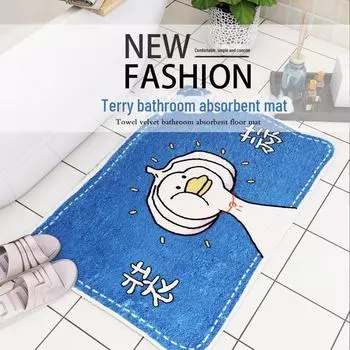 Коврик для ванной комнаты из нескользящего флиса - симпатичный коврик для двери с текстурой полотенца для туалета и входа 40*60 cm
