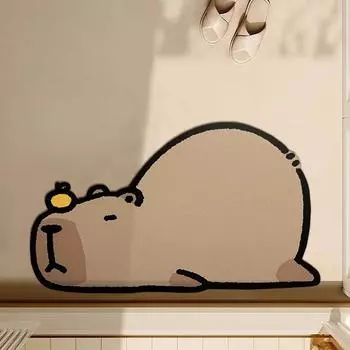 Коврик для ванной комнаты Kapibala, впитывающий грязь коврик Dialgae, симпатичный нескользящий коврик для кухни, водонепроницаемый коврик для туалета 40 * 60Cm diatom mud