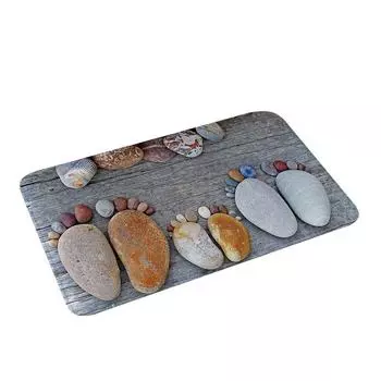 Коврик для ванной комнаты, коврик для ванной, нескользящий, впитывающий, коврик для двери в ванную, мягкий, коралловый, бархатный, офсетная печать, аксессуары для ванной комнаты, коврик