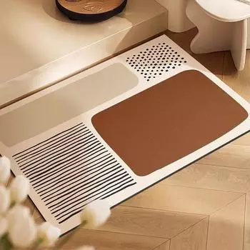Коврик для ванной комнаты Коврики для туалетной двери Впитывающий Быстросохнущий Коврик для дома Душевая комната Диатомовая грязь Мягкий Коврик Ковры для украшения дома 45x75cm