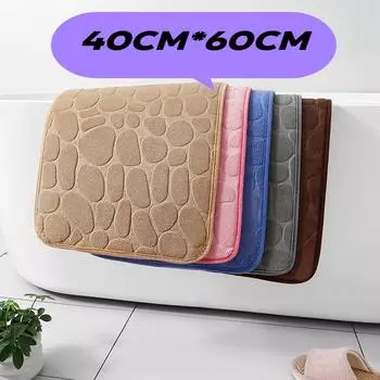 Коврик для ванной комнаты, нескользящие ковры в умывальник, боковой коврик для ванной, коврик для двери в душевую, пена с эффектом памяти, 3D-подкладка 40*60cm серый