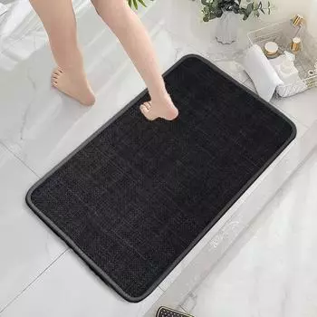 Коврик для ванной комнаты Нескользящий Быстросохнущий Легко моется Мягкий Впитывающий Коврик для душа Ванные комнаты Кухни Прачечные Принадлежности 40x60cm хаки