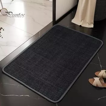 Коврик для ванной комнаты Нескользящий Быстросохнущий Легко моется Мягкий Впитывающий Коврик для душа Ванные комнаты Кухни Прачечные Принадлежности 40x60cm чёрный