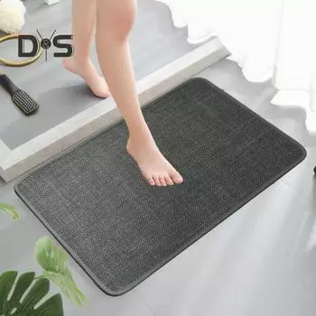 Коврик для ванной комнаты Нескользящий Быстросохнущий Легко моется Мягкий Впитывающий Коврик для душа Ванные комнаты Кухни Прачечные Принадлежности 40x60cm чёрный