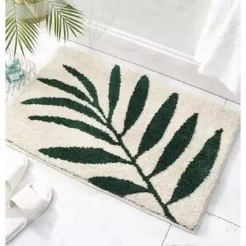 Коврик для ванной комнаты, нескользящий коврик из микрофибры, пушистый тропический лист, коврики для ванной, напольный впитывающий ковер для ванной, коврик для душа 40*60CM