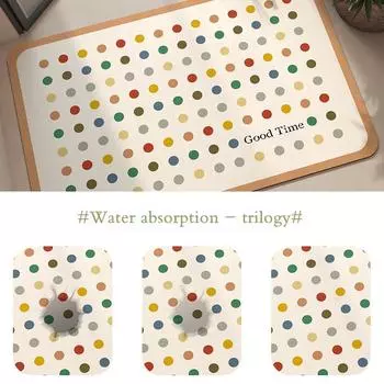 Коврик для ванной комнаты, нескользящий, коврик для пола, коврик для ног, быстросохнущий, для душа, туалета, коврик для прихожей, моющийся 40cmx60cm