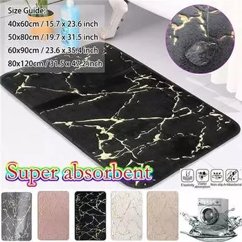 Коврик для ванной комнаты, нескользящий, моющийся, украшение для дома, гостиная, диван, кресло, маленькая подушка, спальня, ванная комната, прямоугольный ковер 40x60cm