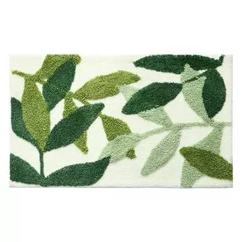 Коврик для ванной комнаты, нескользящий, толстый, мягкий, быстросохнущий, зеленый, полиэстер, пригодный для машинной стирки, впитывающий, коврик для ванной 17.7in Wide and 25.6in Long