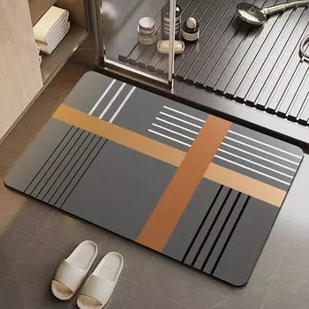 Коврик для ванной комнаты, нескользящий, впитывающий, для туалета, прочная дверь, для ванной комнаты, диатомовая грязь, быстросохнущий коврик, ковер для ванной комнаты 40 * 60CM