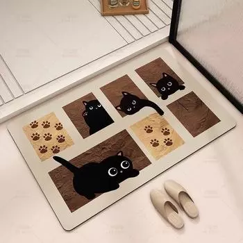 Коврик для ванной комнаты, нескользящий, впитывающий, для туалета, прочная дверь, для ванной комнаты, диатомовая грязь, быстросохнущий коврик, ковер для ванной комнаты 40 * 60 cm