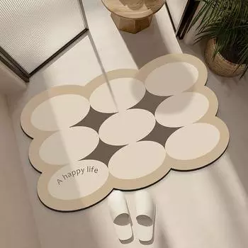 Коврик для ванной комнаты, поглощающий диатомовую грязь, нескользящий коврик для двери туалета, быстросохнущий коврик, бытовой коврик для унитаза, коврик для ног 40 * 60cm Crystal Fleece