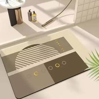 Коврик для ванной комнаты, поглощающий грязь, диатомитовый, нескользящий и грязный, для туалетной двери, специальный быстросохнущий утолщенный мягкий коврик 40*60cm