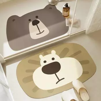 Коврик для ванной комнаты, противоскользящий, для ног, для туалета, коврик для ног, препятствующий падению, мягкий, водопоглощающий, быстросохнущий коврик для пола с диатомовой грязью 50*80cm