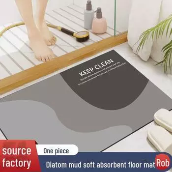 Коврик для ванной комнаты с диатомовой грязью: Мягкий, впитывающий, нескользящий, быстросохнущий индивидуальный коврик для ног 40x60 cm