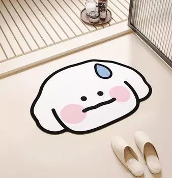 Коврик для ванной комнаты с диатомовой грязью из мультфильма Xiaoxin, впитывающий воду, нескользящий, для кухни, крыльца, двери, натирающий коврик для ног