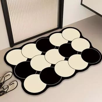 Коврик для ванной комнаты с нерегулярным простым принтом, утолщенный, банные нескользящие ковры, коврик для пола у умывальника, ванны, сбоку, коврик для душа, придверный коврик, 3D-подушка из пены с памятью 400mm*600mm