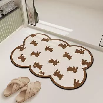 Коврик для ванной комнаты с противоскользящим покрытием для душа, ванны, диатомовой грязи, коврик для ног, абсорбирующий, быстросохнущий, мягкий коврик для двери туалета, коврик для туалета 40 * 60Cm diatom mud