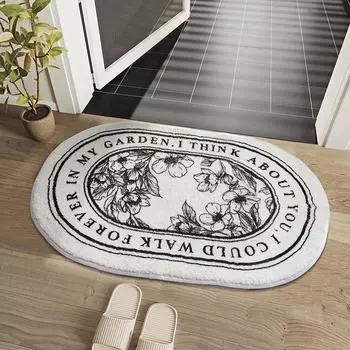 Коврик для ванной комнаты с противоскользящим покрытием Коврик для входа в ванную комнату Впитывающий коврик Коврик для спальни для дома Коврик для ванной комнаты с противоскользящим покрытием 40 * 60cm