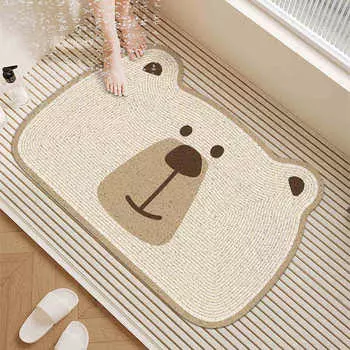 Коврик для ванной комнаты с противоскользящим покрытием, шелковое кольцо для туалета, противоскользящий коврик, водонепроницаемый коврик для туалета, душевой комнаты, ванной 45 75cm
