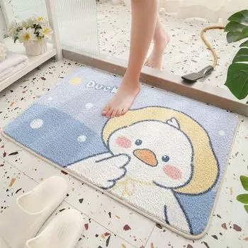 Коврик для ванной комнаты с противоскользящим покрытием, впитывающий воду, коврик для ног в виде мультяшного животного, противоскользящий коврик для унитаза, ковер для ванной комнаты 40 * 60Cm