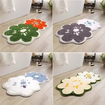 Коврик для ванной комнаты с рисунком Flocking Home, впитывающий коврик для ног у двери в ванную, коврик для входной двери 35x60 см One Size