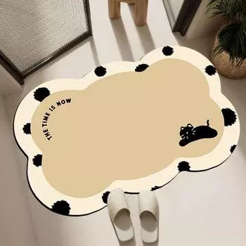 Коврик для ванной комнаты с рисунком из впитывающей диатомовой грязи – нескользящий, утолщенный коврик для пола в ванной или прихожей 40*60 cm (Soft Diatom Mud 2.5)