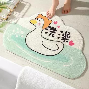 Коврик для ванной комнаты с рисунком, коврик для входа, нескользящие коврики, ковер для уток, домашних животных, впитывающий ковер для спальни, гостиной, имитация кашемира