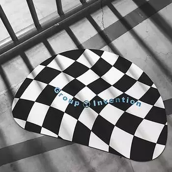 Коврик для ванной комнаты с шахматной доской, мягкий, диатомовый, впитывающий, для ног, для туалета, ванной, нескользящий коврик 40*60cm