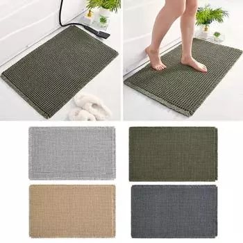 Коврик для ванной комнаты с вафельной текстурой, быстро впитывающий, толстый, быстросохнущий, с нескользящей подошвой, для сушки ног, коврик для входа в ванную, душ, раковину, кухню S
