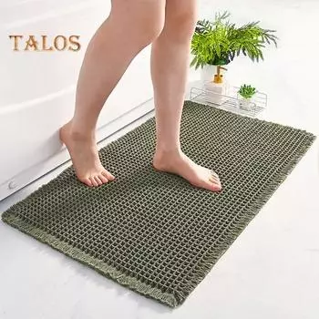 Коврик для ванной комнаты с вафельной текстурой, быстро впитывающий, толстый, быстросохнущий, с нескользящей подошвой, для сушки ног, коврик для входа, легко моется, многоцелевой, для душа и ванной S верблюд