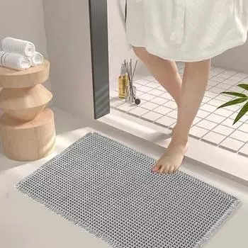 Коврик для ванной комнаты с вафельной текстурой, быстро впитывающий, толстый, быстросохнущий, с нескользящей подошвой, для сушки ног, коврик для входа, легко чистится, многоцелевой ковер S