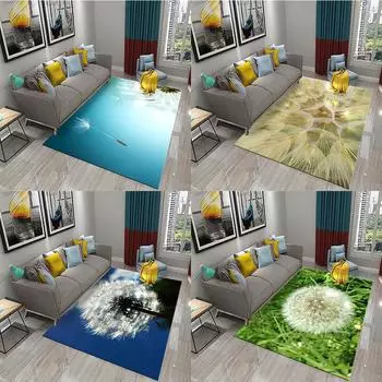 Коврик для ванной комнаты, спальни, гостиной, кухни, дома, входа, пола, украшение, ковер с узором одуванчика, противоскользящий коврик для двери 40x60cm