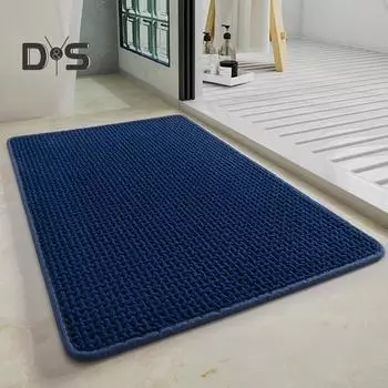 Коврик для ванной комнаты, суперабсорбирующий, быстросохнущий, противоскользящий, с тканой текстурой, многоцелевой, однотонный, для ванной, душа, раковины, кухни, ковер 40x60cm серый
