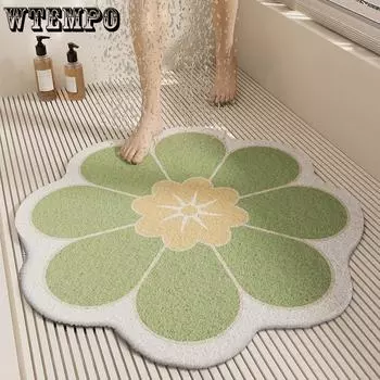 Коврик для ванной комнаты в форме цветка, противоскользящий коврик для ног в душевой, коврик для ванной комнаты, противоскользящий коврик для ног 60 * 60CM